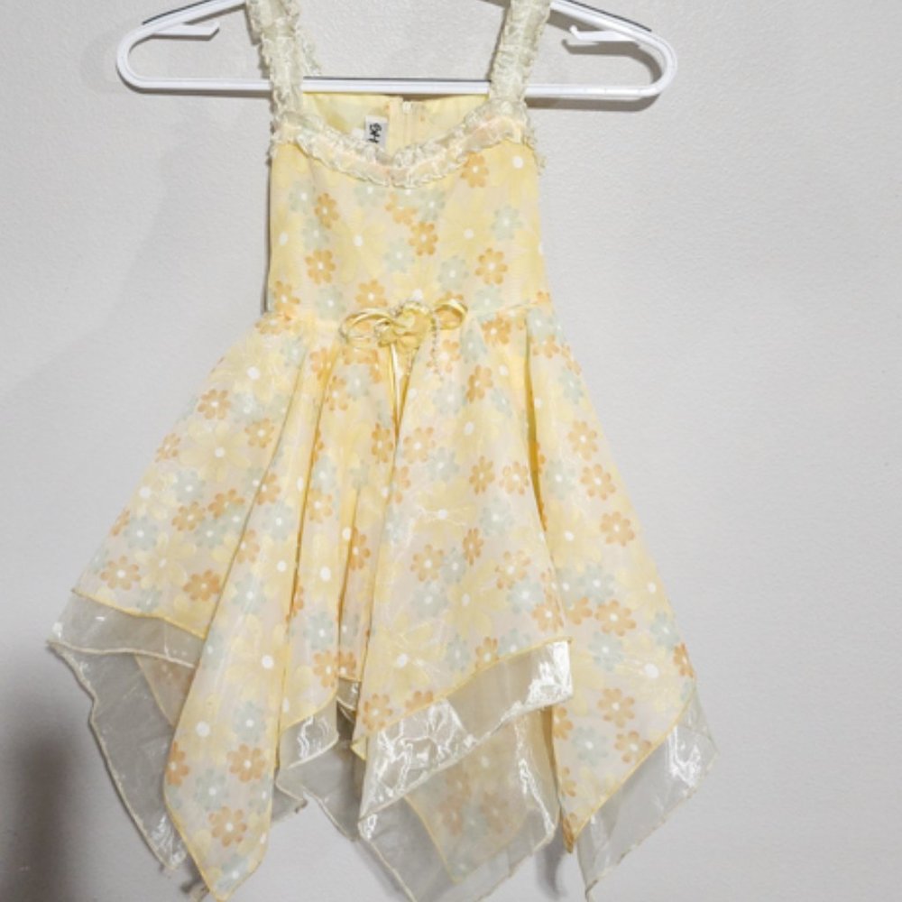 Girls Floral Sundress by Shanil,  Yellow, Easter, Holiday, Event